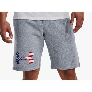 NWT Under Armour Men's Freedom Tech Logo Sweatpants‎ Shorts Gray Men's Small